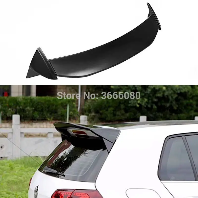 

For Volkswagen Golf 7 VII MK7 Standard 2014 - 2017 ABS Plastic Unpainted Primer Color Rear Roof Spoiler Trunk Wing Lip 3Pcs