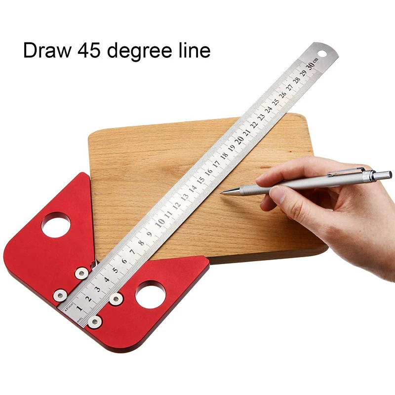 45-degree-angle-round-center-line-scribe-wood-ruled-carpenter-round-heart-ruler-layout-gauge-Center