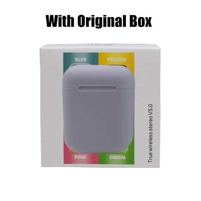 i12 D gray Bluetooth наушники, цветная версия Macaron 12 5,0, беспроводные Bluetooth наушники для всех смартфонов, наушники с шумоподавлением - Цвет: i12 D gray