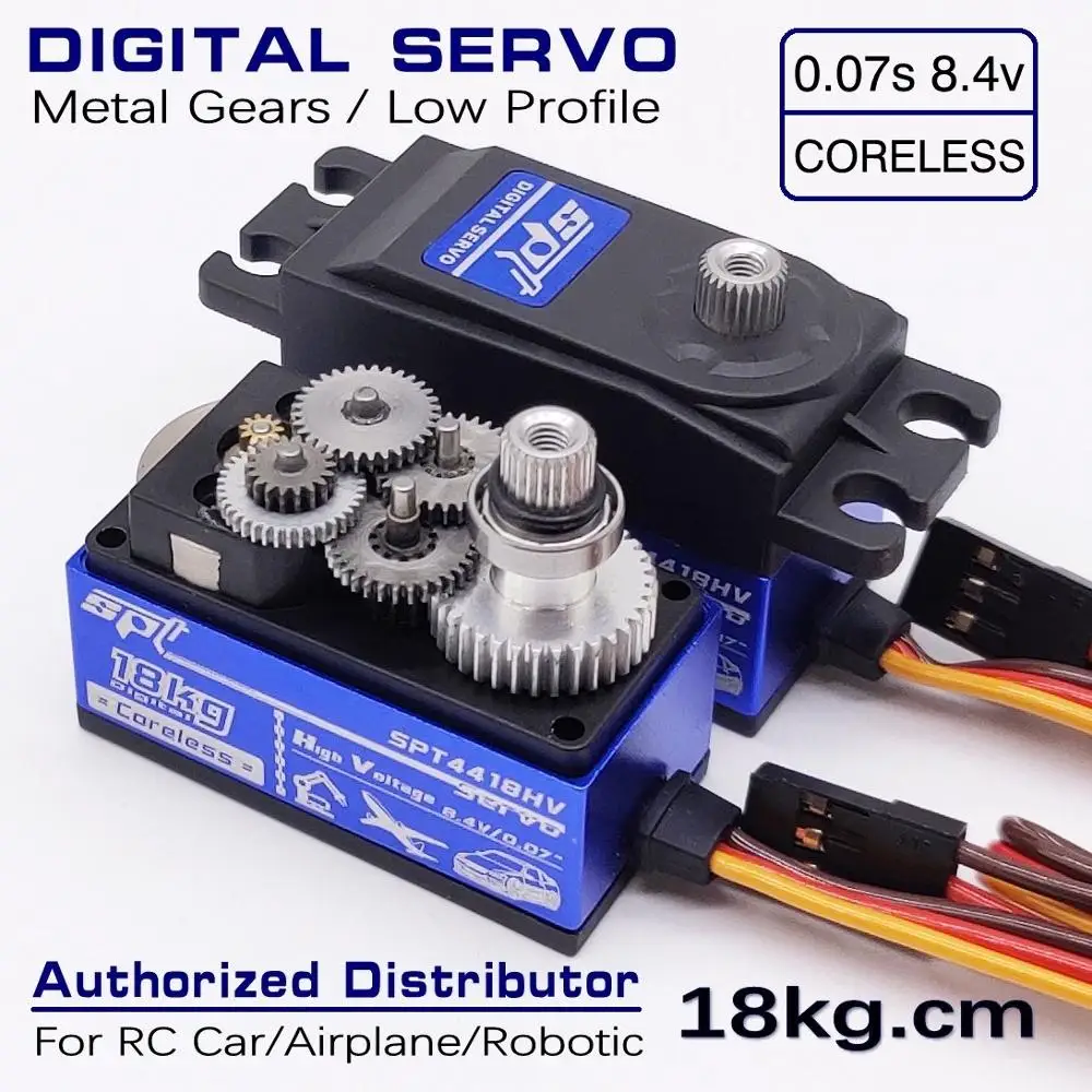 SPT4418HV 18 кг большой крутящий момент металлическая Шестерня Стандартный цифровой