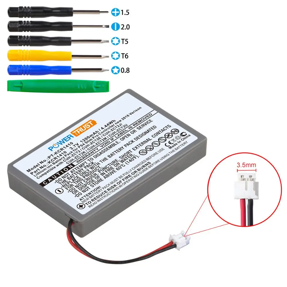 KCR1410 Battery for Sony PS4 Pro Slim Pro Controller New 2016 Verison CUH-ZCT2 CUH-ZCT2E CUH-ZCT2J CUH-ZCT2K CUH-ZCT2M CUH-ZCT2U