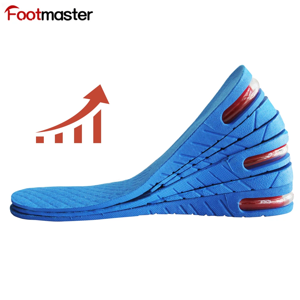 

FootMaster 3-6.5cm Height Increase Elevator Insole Cushion Lift Adjustable Free Size Shoe Insole Women Men Quality PVC Insert