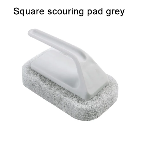 Ручка Наждачная волшебная губка для чистки протирать волшебная губка протирать кухня очистка от загрязнения щетка чаша мытье горшок Ванная комната Чистка - Color: A-square-gray