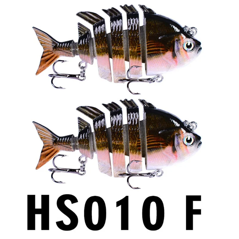 2шт 6-Jointed искусственные Соблазнительные футболки 3D Swimbait имитация блесна привлекают внимание рыбы