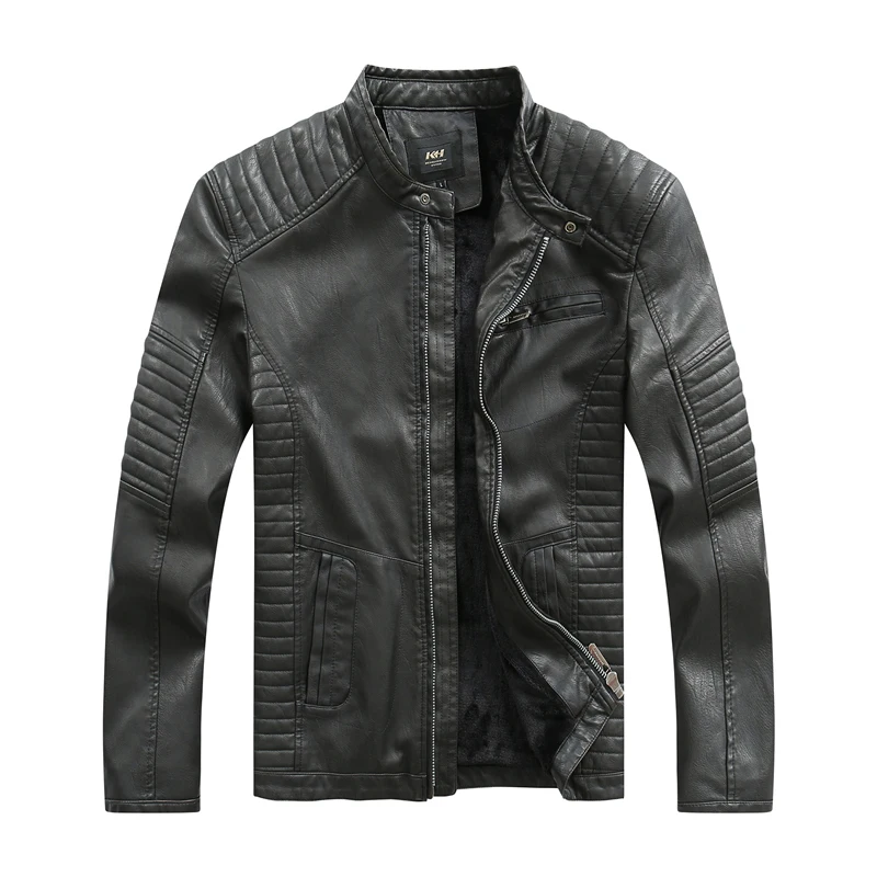 Мужская деловая куртка из искусственной кожи с искусственным мехом Chaqueta Cuero hombre