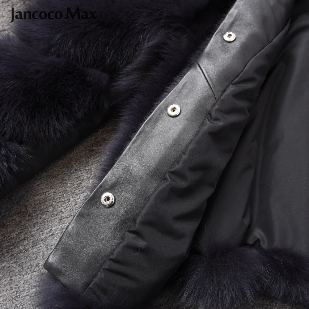 Зимнее женское пальто из натурального Лисьего меха, верхняя одежда, модные куртки из натурального меха, толстые теплые короткие пальто из натурального меха S7503
