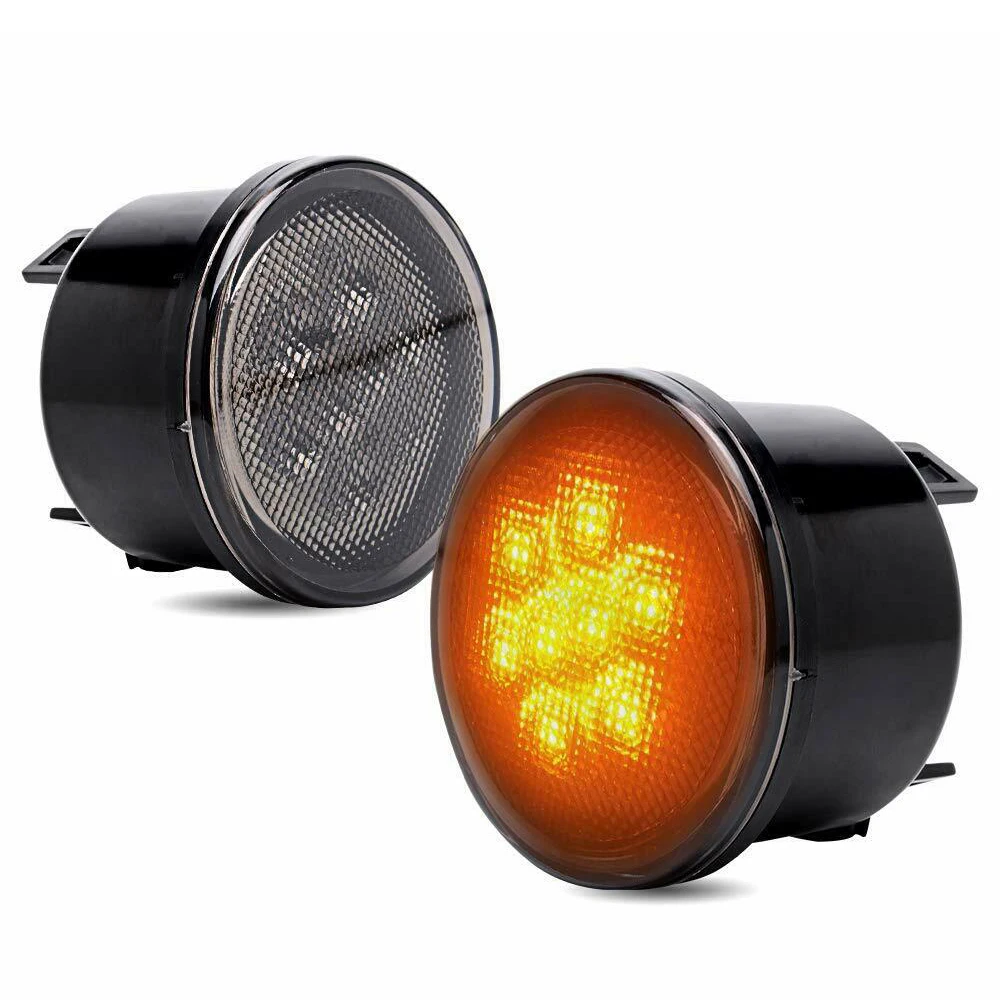 

Car Styling LED Turn Signal Fender Marker Flare Side Light Smoke Lens Fit for Jeep Wrangler JK