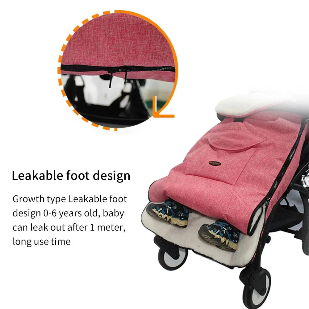 Зимний хлопковый теплый чехол для автокресла, детская коляска, спальный мешок, ветронепроницаемый теплый чехол для ног, хлопковая подушка