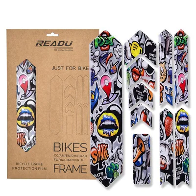 4 Adesivi Protettivi Per Telaio Bici - Nero, Rosa, Giallo, Trasparente - Foto 10