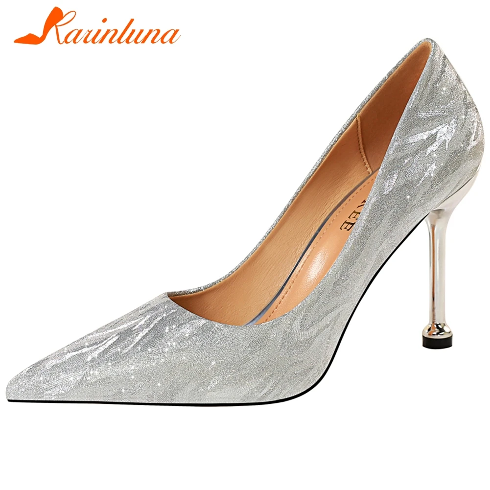 

KARINLUNA Brand New Ladies Party Ol Sexy Pumps Fashion Pointed Toe Spring Autumn Pumps Women Thin High Heels Shoes Woman