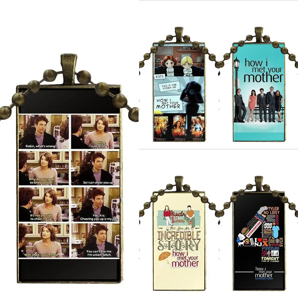 

For Child Tv Show How I Met Your Mother Glass Pendant Galaxy Pendant Necklace Women Bronze Plated Necklaces Jewelry
