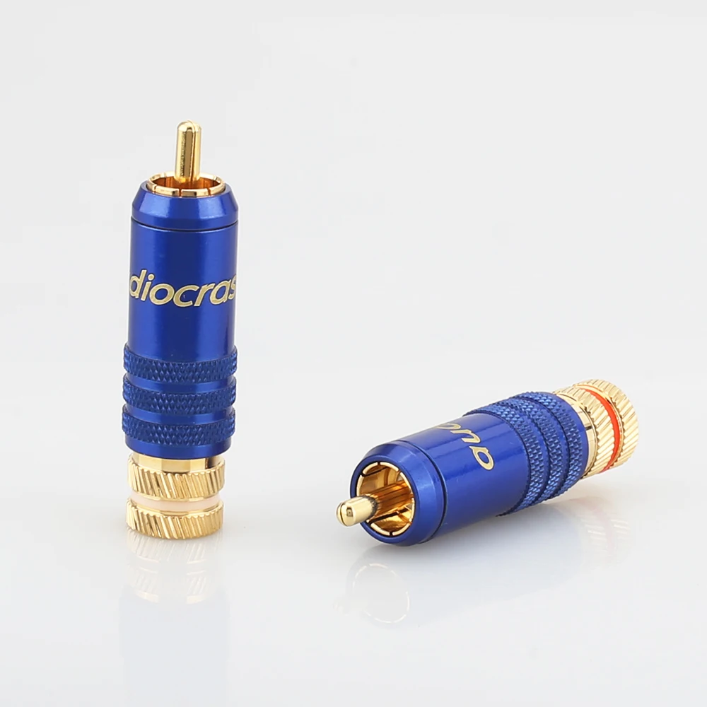 

Audiocrast 4 шт. R002 позолоченный штекер RCA 24K HIFI RCA разъем для аудиокабеля «сделай сам»