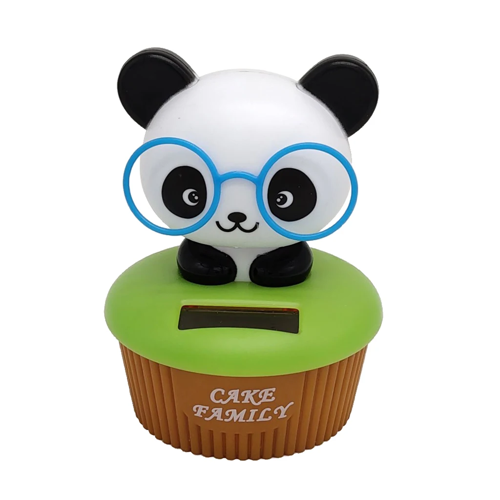 Cartoon Solar Powered Dancing Panda Animal Swing Figure Model Toy Dashboard Car Desk Decoration