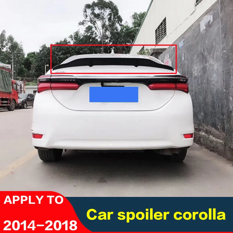 

Car spoiler car rear wing FOR Toyota corolla 14 15 16 17 18 Carbon fiber spoiler High quality gloss tail fin corolla Auto parts