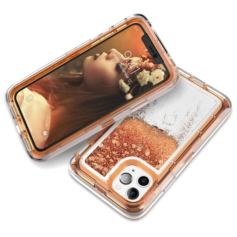 Чехол Quicksand для iPhone 11 pro Max чехол для iPhone X XR Xs Max 7 8 6 6s Plus чехол ТПУ Блестки Блестящий с жидкостью жесткий защитный прозрачный