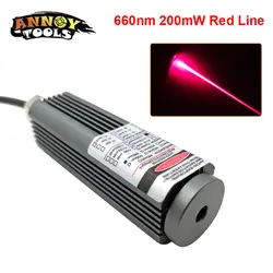 200mW 660nm красный линейный лазерный модуль лазерный с фокусировкой DIY гравировальный станок Водонепроницаемый лазерная головка