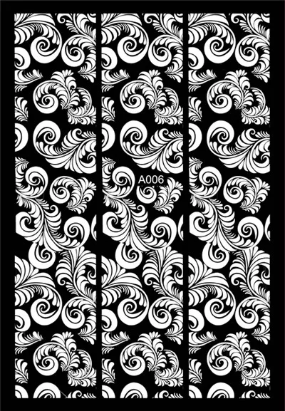1 шт 3D наклейки для ногтей белые ретро кружевные цветы полые Геометрические линии наклейки самоклеящиеся маникюрные Советы украшения для ногтей - Цвет: A006