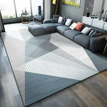 

Nordic Large Rug Modern Minimalist Living Room Carpet Geometric Pattern Floor Mat Home Display Rug Carpets for Bedroom Balcony