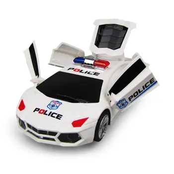 

Bump & Go Electric Police Car Live Action Deformation Toy with Lights and Sounds C90B