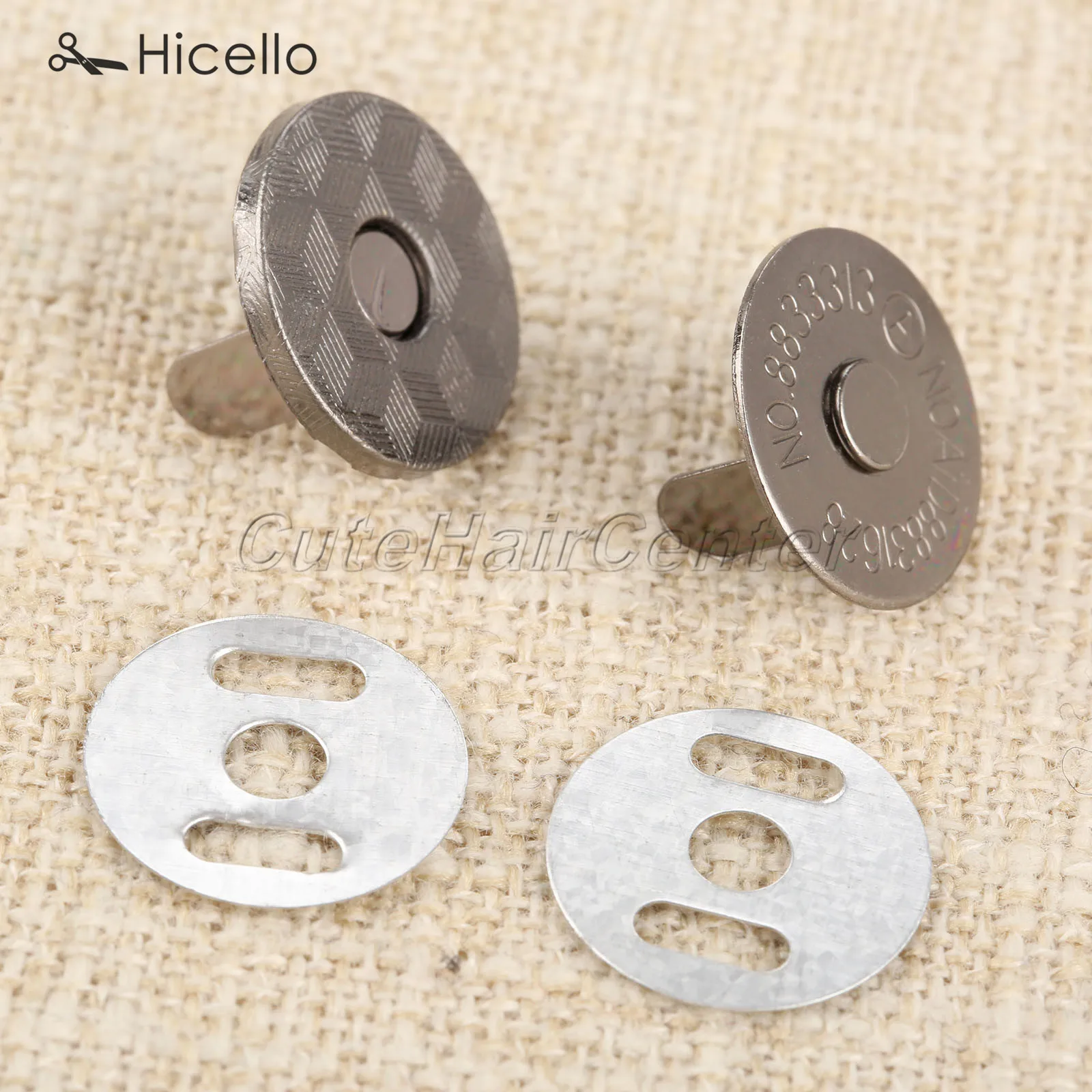 10 sets Metal Magnetic Snaps 14mm/18mm Buckles Buttons Press Decoration for  Sewing Clothing Bag Purses DIY Crafts Hicello