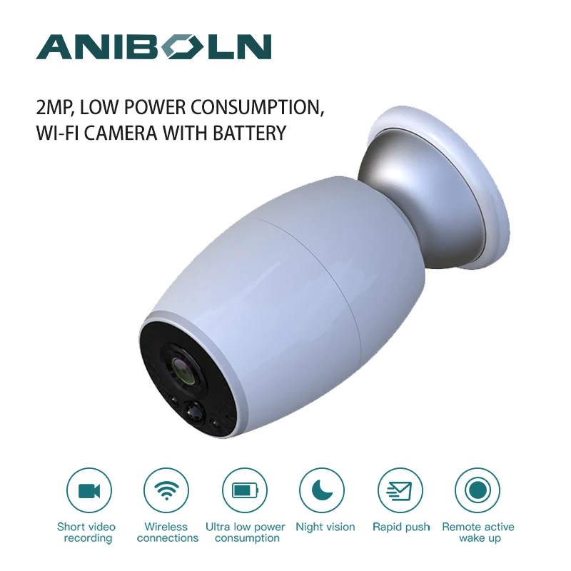 

Outdoor IP Camera 1080p HD Battery WiFi Wireless Surveillance Camera 2.0MP Home Security Waterproof PIR Alarm Audio Low Power