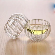 Цветочный чайный стакан для домашнего офиса gongfu чайная чашка маленький прозрачный двойной утолщенный Пояс ручка жаростойкое белое вино