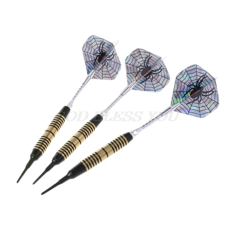 

Wholesale 3pcs Black Copper Dart Barrels For Soft/Steel Tip Dart 49mm 16g With 2BA Thread