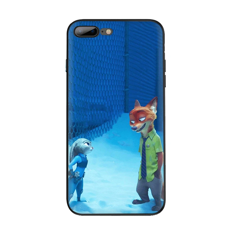 Черный чехол для телефона из ТПУ для Apple iPhone XR X XS Max 7 8 6 6S 5s SE Plus 5 чехол с защитой от животных Zootopia Shell - Цвет: B6