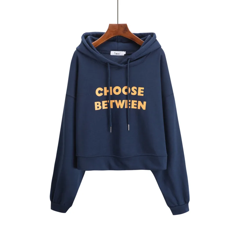 

Chic Autumn Short Hoodies With Letter Pattern Students Woman White Cotton Long Sleeve Pullover Coat Red 2019 Lazy Trend Jogging
