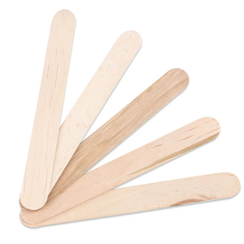 50/20/10Pcs Disposable Wooden Waxing Stick Wax Bean Wiping Wax