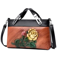 Зимние женские винтажные сумки-тоут с цветочным принтом, женские сумки известных брендов из искусственной кожи, сумка на плечо с цветочным принтом, женская сумка-мессенджер