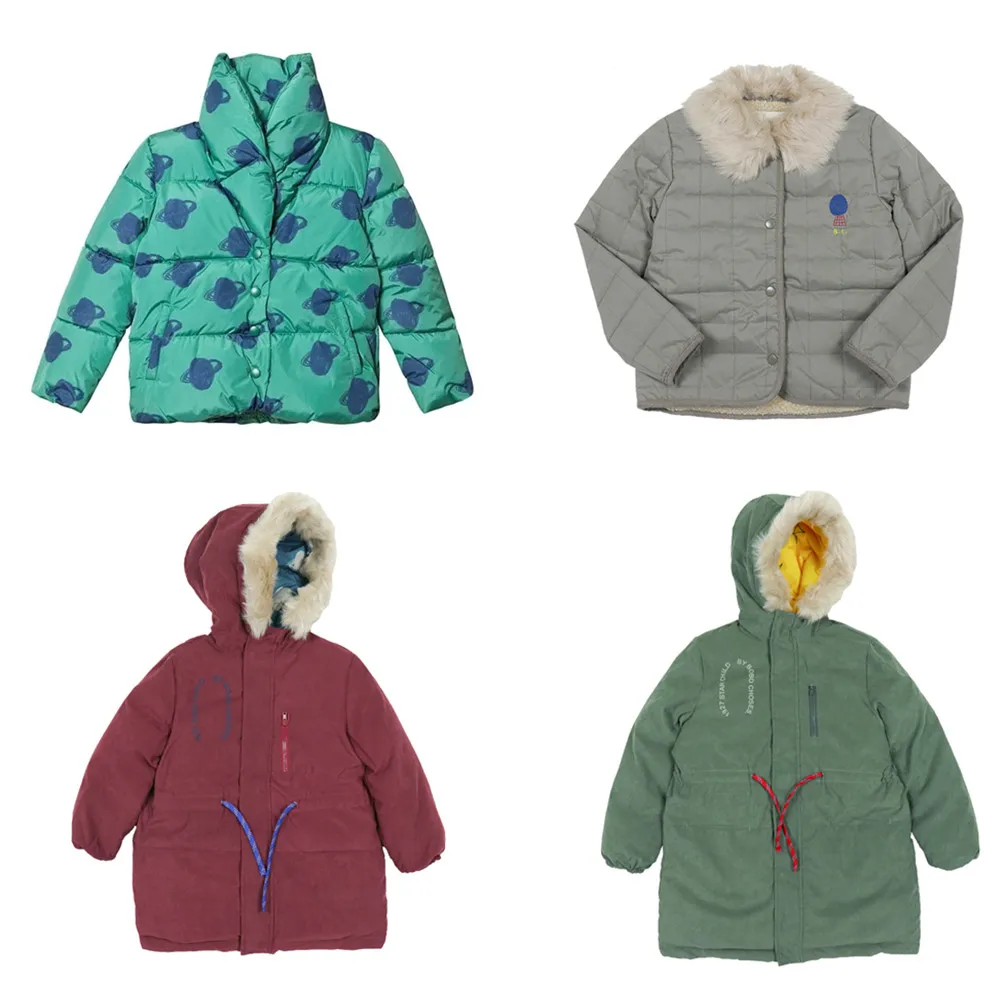 От 1 до 10 лет Детское пуховое пальто BC/брендовая парка для маленьких девочек и мальчиков детская куртка Толстая хлопковая Детская куртка с меховым капюшоном Осенняя верхняя одежда для малышей