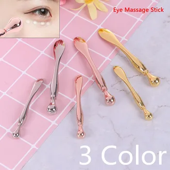 

3 Colors Eye Care Massage Tool Spatula Scoop Gold Alloy Metal Cosmetic Spoon Anti Wrinkle Massage Sticks Skin Care Tools
