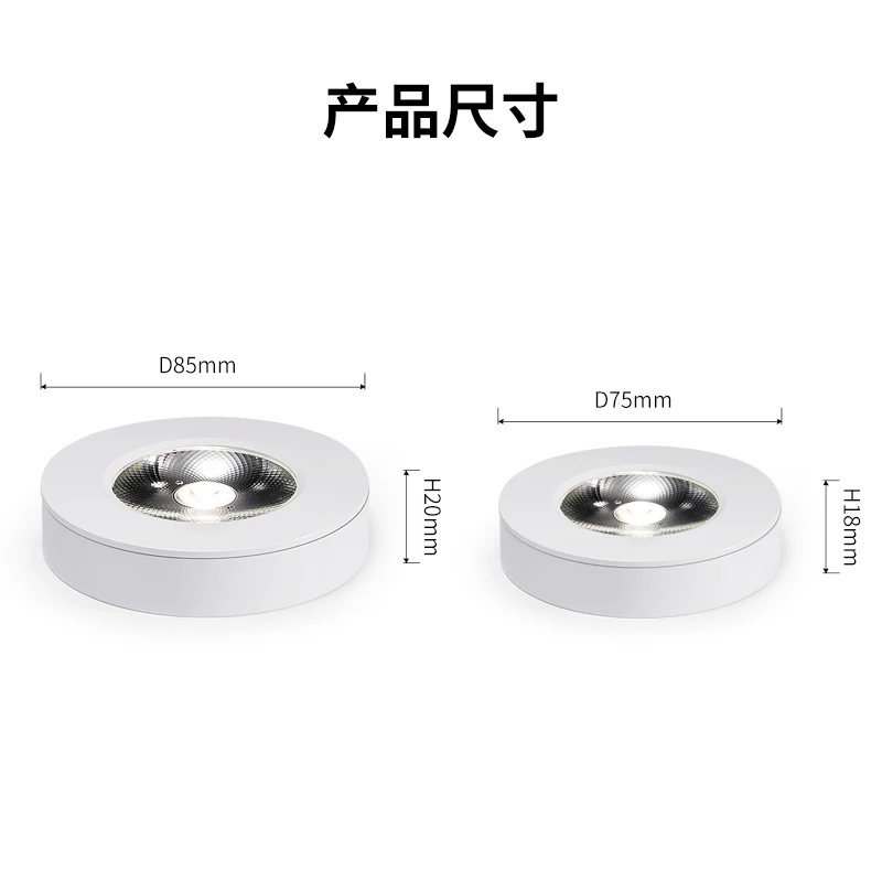 visdanfo aluminum led spot light 5w white and black led aluminumrecessed spotlighting ceiling light reflector lamp