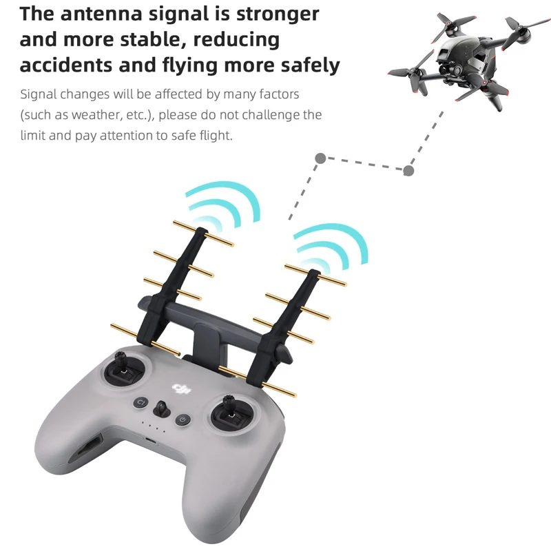 antenna signal is stronger and more stable, reducing accidents and flying more safely . changes will