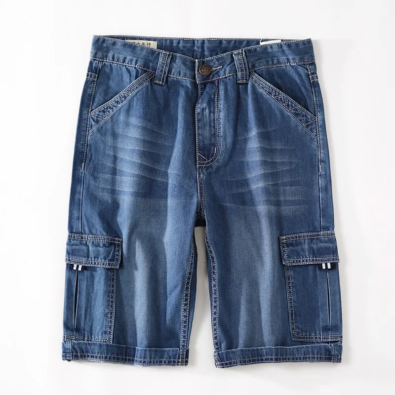Casual Shorts Stretch Knee Length Jeans 