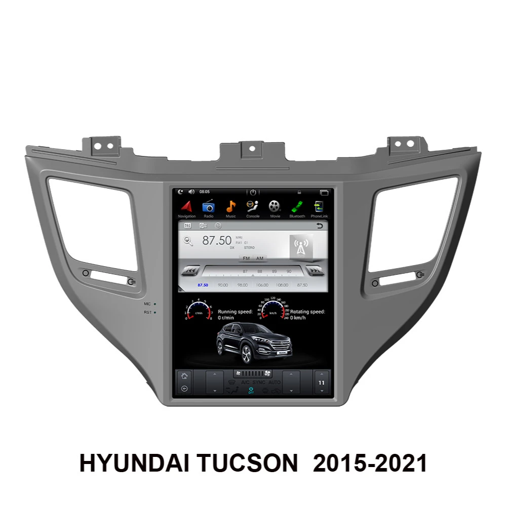 Автомобильный GPS-навигатор 10 4 дюйма в стиле Tesla Android 9 0 для HYUNDAI TUCSON 2015-2022 Авторадио