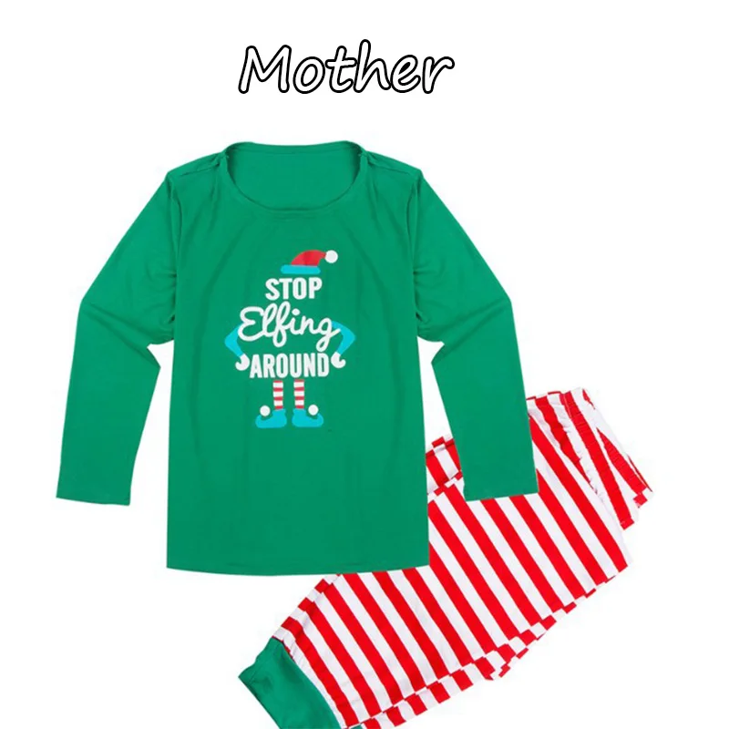 Одинаковые пижамы для всей семьи комплект рождественской одежды для всей семьи, футболки для маленьких мальчиков и девочек, одежда для сна - Цвет: Mother