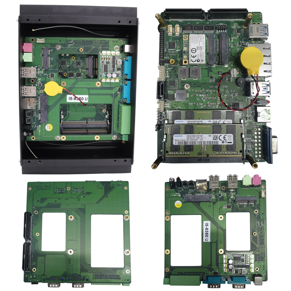 Промышленный мини-ПК без вентилятора i5 8250U i7 7500U 2* DDR4 2* Lans настольный компьютер Win10 Linux 2* COM GPIO 4G SIM VGA HDMI WiFi