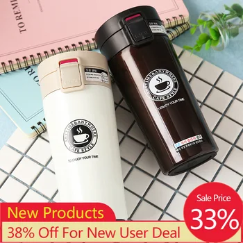 

Vacuum Stainless Steel Thermos Bottle with Cover Thermoses with Strainer Tea Cup Round Home Outdoor Travel Mug Coffee Tumble