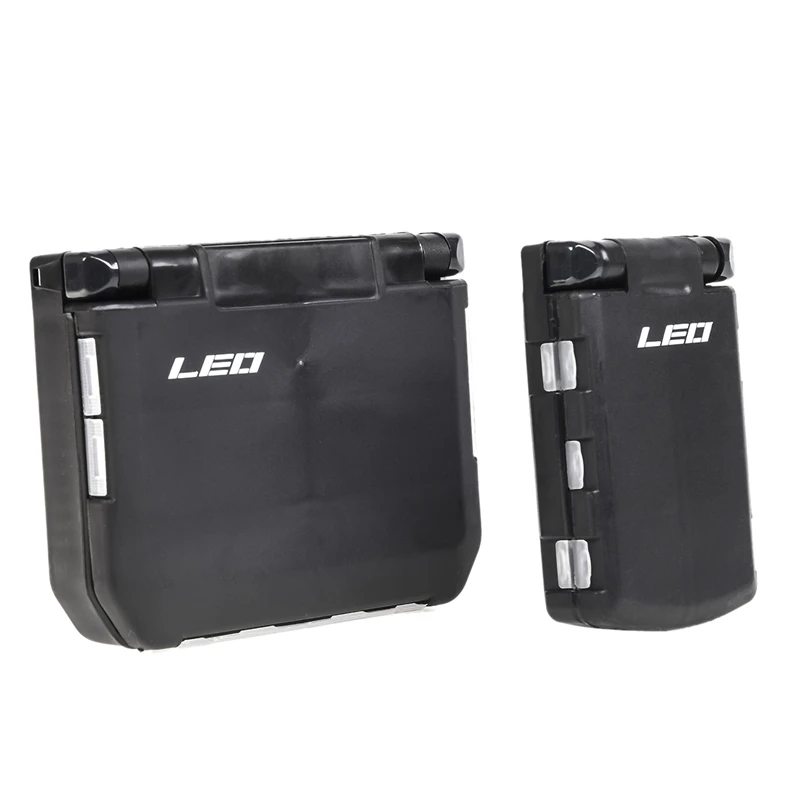 

LEO 2PC Fishing Tackle Box Fishing Accessories Box Semi-Automatic Opening Closing Accessory Case