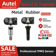 4 pces autel tpms mx-sensor 315mhz 433mhz sensor ferramentas de reparo de pneus acessórios do carro sensores programáveis clonáveis