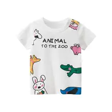 T shirt à manches courtes et col rond pour petites filles, haut à imprimé de dessin animé, tendance coréenne, vêtements confortables pour enfants, 2022