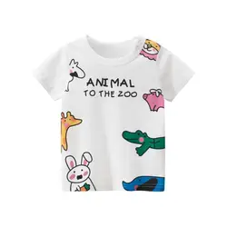 Bebê meninas camisetas 2022 verão tendência dos desenhos animados impresso o pescoço de manga curta topos coreano loverly crianças menina aconchegante roupas