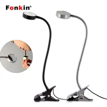 Производство прямые продажи затемнение светодиодный маникюр красоты защита глаз металлическая настольная лампа с зажимом креативный макияж зеркало лампа