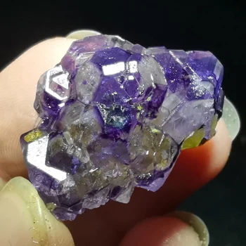 

12.9gNatural rare purple fluorite mineral specimen stone and CRYSTAL HEALING CRYSTAL QUARTZ GEM