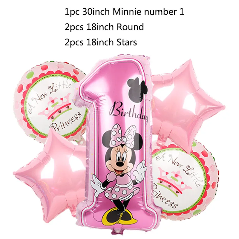 Ballons Mickey Et Minnie En Aluminium Fournitures De Fete Cadeaux Pour Bebe 1er Anniversaire Dessin Anime Minnie Mouse A Helium Jolis Jouets Aliexpress