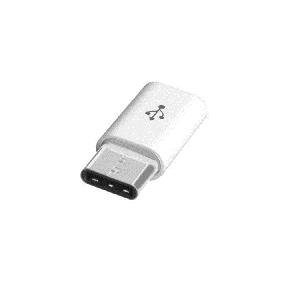 Белый OTG Android тип-c к Micro USB адаптер вилки тип-c гнездовой разъем для смартфона компьютера ТВ зарядки конвертер - Цвет: Белый