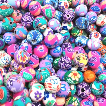 Flower Polymer Clay Beads 1