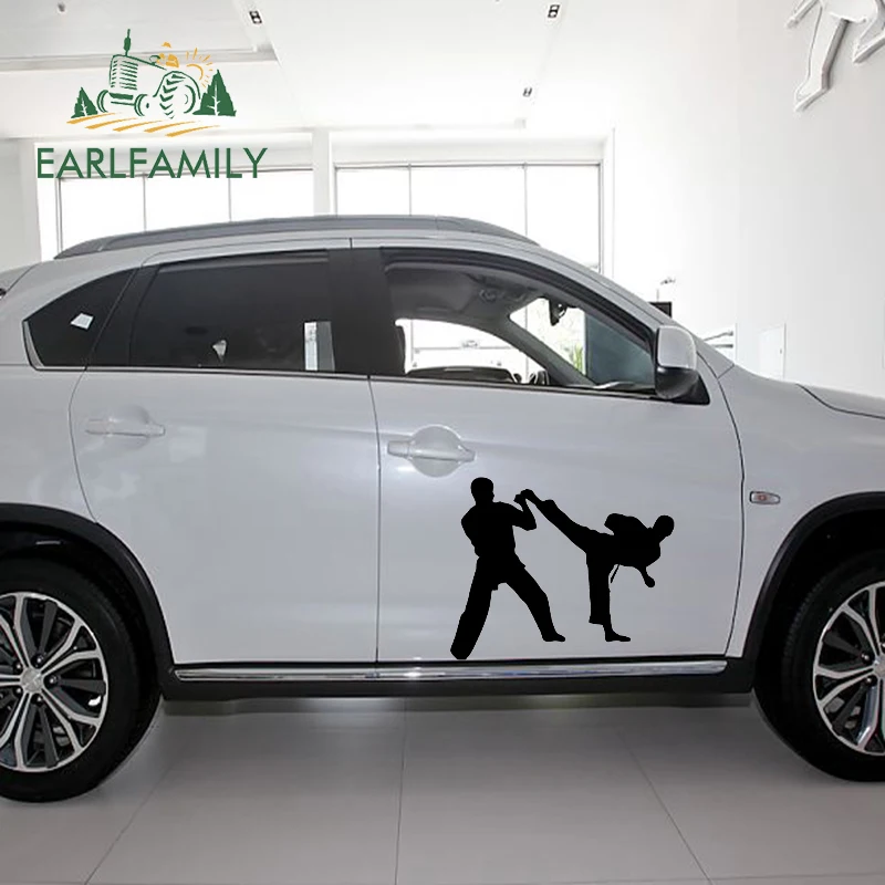 EARLFAMILY 58cm x 46.4cm 2x Karate Martial Arts Belt Dojo Graphic(one For Each Side) Car Sticker for Truck Door Side Vinyl Decal |